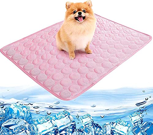 Camas para perros Alfombrilla de enfriamiento para mascotas Almohadilla lavable, Cama para perros y gatos de verano Almohadilla impermeable para dormir Manta de autoenfriamiento de seda de hielo No