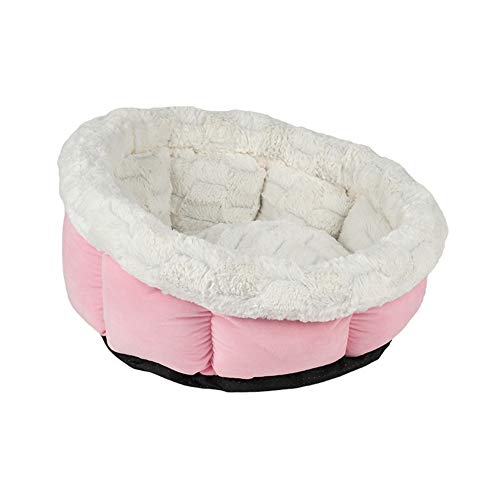 Camas para Perros Caseta Perro Cama De Gatos Y Perros Pequeños Redonda Y Cálida Cama Cojín Cálida para Perros Sofa Perro Cama para Perros Medianos 48X49,Pink