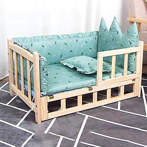 Camas para perros Perro de Madera elevada Cama Cama de Mascotas, Criadero de Madera Maciza Cama del Perro de Madera, Mediano y pequeño Pet Cama del Perro de 4 Estaciones universales