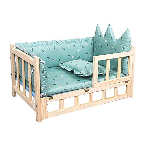 Camas para perros Perro de Madera elevada Cama Cama de Mascotas, Criadero de Madera Maciza Cama del Perro de Madera, Mediano y pequeño Pet Cama del Perro de 4 Estaciones universales