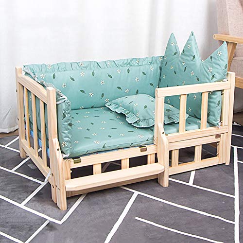 Camas para perros Perro de Madera elevada Cama Cama de Mascotas, Criadero de Madera Maciza Cama del Perro de Madera, Mediano y pequeño Pet Cama del Perro de 4 Estaciones universales