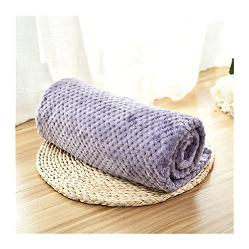 Camas para perros y gatos, colchonetas para cachorros, fundas suaves, fundas suaves, para perros, gatos, colchas, cama de mascotas (color: morado, tamaño: M 80 x 60 cm)