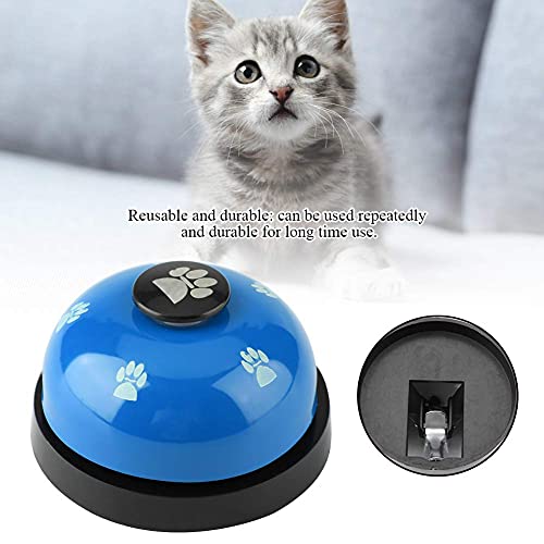 Campanas de Entrenamiento para Mascotas, Hierro Robusto Duradero Cute Cartoon Pet Bell Dog Puppy Pet Potty Training Bells Doggy Door Bell for Dog Cat(Azul)