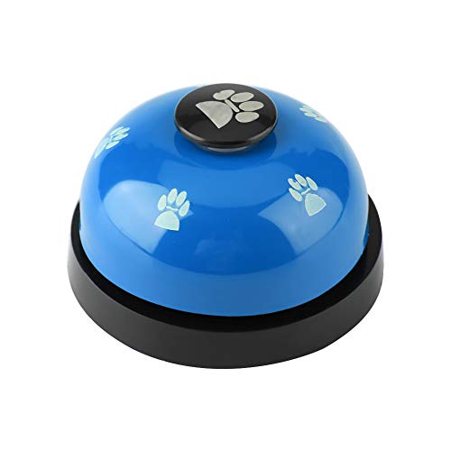 Campanas de Entrenamiento para Mascotas, Hierro Robusto Duradero Cute Cartoon Pet Bell Dog Puppy Pet Potty Training Bells Doggy Door Bell for Dog Cat(Azul)