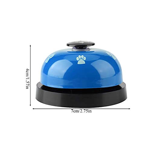 Campanas de Entrenamiento para Mascotas, Hierro Robusto Duradero Cute Cartoon Pet Bell Dog Puppy Pet Potty Training Bells Doggy Door Bell for Dog Cat(Azul)