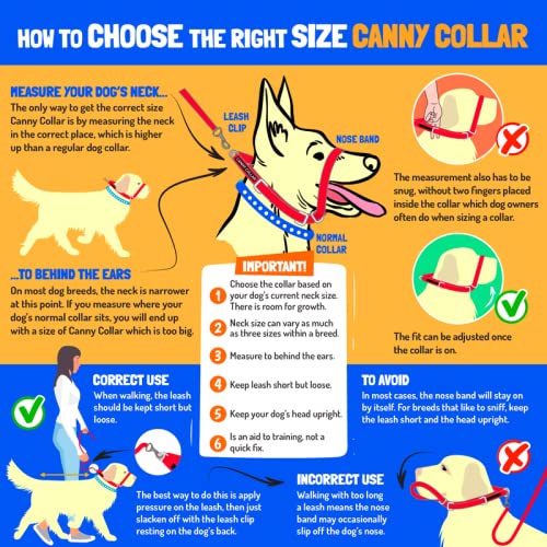 Canny Collar: Collar de Perro Entrenamiento y Collar Antitirones para Perros Grandes o Pequeños, ayuda simple y efectiva con el entrenamiento del perro y evita que los perros tiren de la correa (Negro)