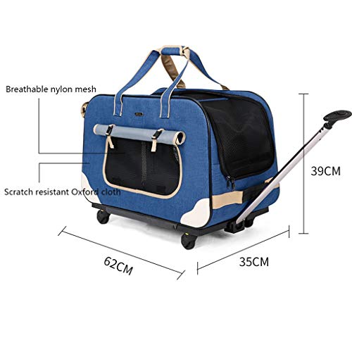 Carrito De Cuatro Ruedas para Mascotas, Carrito Plegable For Mascotas Carrito For Bebés De Tamaño Mediano Perros Pequeños Gatos Discapacitados Silla De Paseo For Perros Reduce La Ansiedad