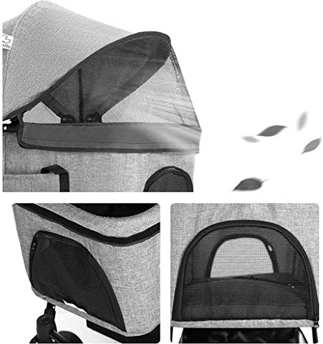 Carrito para Mascotas, Cochecito para Perros, Cochecito de Viaje para Veterinario, para discapacitados, para Mascotas, Gatos, Animales, Cochecito para Perros, Cochecito para Viajar, 2 Ruedas giratori