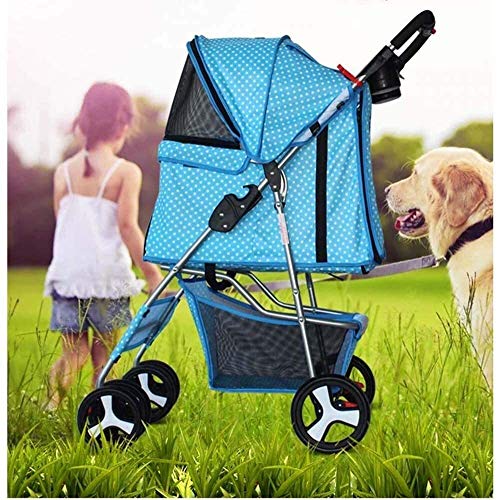 Carrito para Mascotas, Cochecito para Perros Cochecito para Mascotas, Cochecito para Perros para Viajar, Cochecito Veterinario de Viaje, Cochecito para Perros discapacitados, 2 Ruedas giratorias Dela