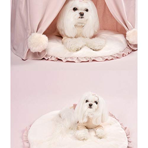 casa de Mascotas Carpa extraíble Lavable Perro de Mascota Camas Princesa Soft House Perro de la jerarquía del Gato Sofá Cama for Perros de Perrito Perrito Casa Mat perreras (Color : Pink)