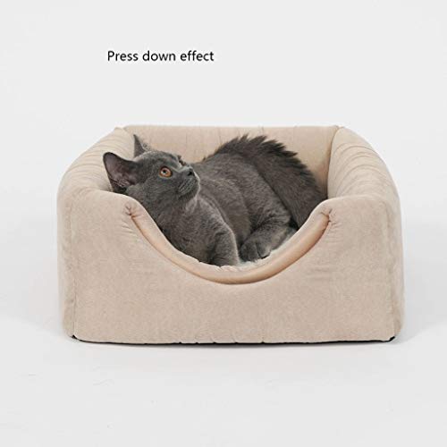 casa de mascotas Perro Gato jerarquía del animal doméstico de doble uso caliente suave dormir cama del animal doméstico for el gato antideslizante del perro del gato del gato Casa transpirable cama fo