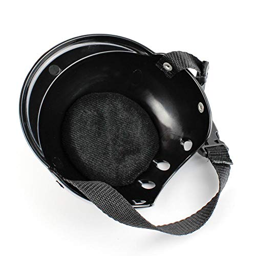 Casco para perros, mascotas, casco para perros, casco para bicicleta, moto, coche, gorro de seguridad, para protección solar y lluvia, color negro