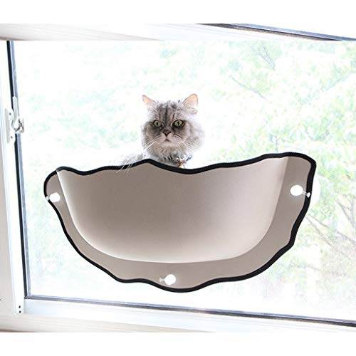 Cat percha Ventana del gato taza de succión Hamaca Hamaca Sun plataforma de salto de pared de vidrio Balcón Cama del gato Cueva del gato de fieltro cama, Cat House Bed, Gato Ventana Hamaca Perch Jaula