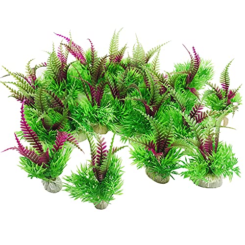 Cayway Plantas de Acuario Decoraciones, 27 Pz Plantas Artificiales Acuario Plantas de Plantas Artificiales Aquarium Decoration Plantes para Decoración de Acuarios y Peceras