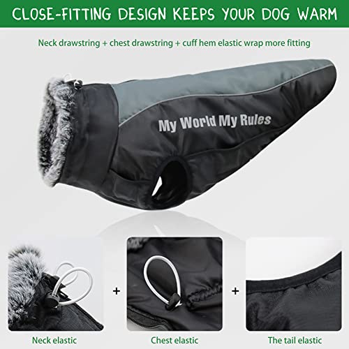 Chaleco de invierno para perros, chaqueta reflectante para perros, abrigo para otoño e invierno, abrigo para mascotas, abrigo muy cálido para invierno y frío, agua y cortavientos