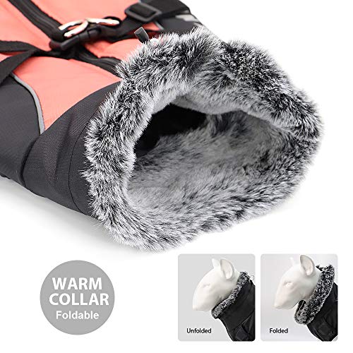 Chaqueta Para Perros Con Arnés, Chaleco Para Perros A Prueba De Viento Con Tiras Reflectantes, Apto Para Perros Medianos Y Grandes, Chaleco Deportivo Para Perros Cálido(Color:Rosado,Size:XXXXX-Grande)