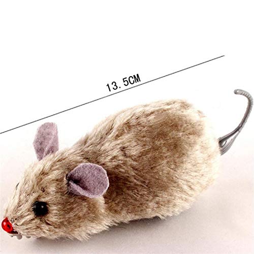 Chase y ejercicio 1pc 2020 Juguete de cuerda inalámbrica mecanismo de cuerda truco juguetes del ratón del gato de juguete for el perro de animal doméstico del gato Jugar ratas juguetes de peluche movi