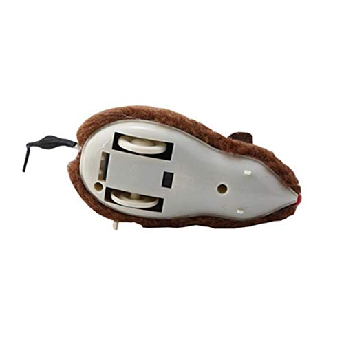 Chase y ejercicio 1pc 2020 Juguete de cuerda inalámbrica mecanismo de cuerda truco juguetes del ratón del gato de juguete for el perro de animal doméstico del gato Jugar ratas juguetes de peluche movi