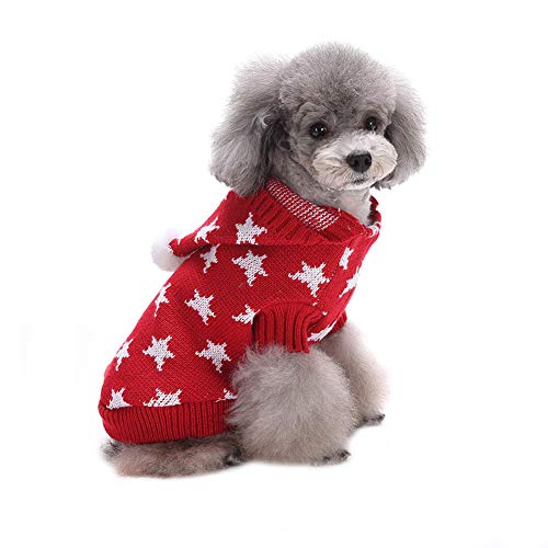 CHIYEEE Navidad Mascotas suéter Invierno Perro del Perrito Traje Caliente Los Gatos Ropa de Abrigo XXL