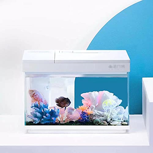 CHNOI Geometría AI modularidad inteligente Tanque de peces Aquaponics Ecosistema Jardín Ecológico Pecera Acuario Transparente (Color: 15L Exploración)