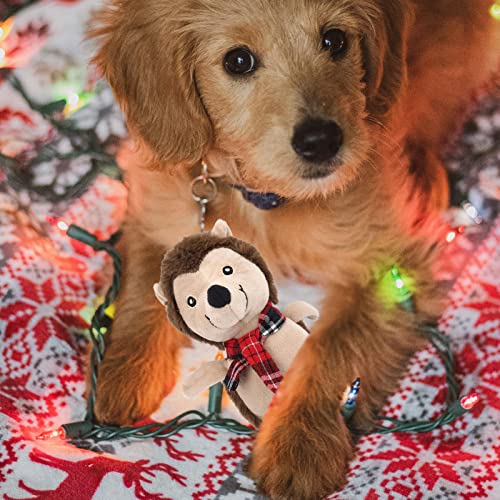 chora Juguetes navideños de Peluche para Perros, Juguetes duraderos para Masticar, Regalos navideños para Perros, muñeco de Nieve, Alce, Oso marrón, gomitas, Juguetes para Perros de tamaño Mediano