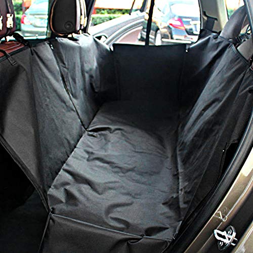 CHOUE Peugeot 3008 Funda Perros Negro Asiento Perro para Asiento Trasero con Bolsillos de Almacenamiento, Hamaca Lavable para Perros