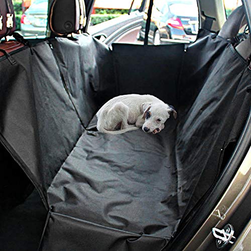 CHOUE Peugeot 3008 Funda Perros Negro Asiento Perro para Asiento Trasero con Bolsillos de Almacenamiento, Hamaca Lavable para Perros