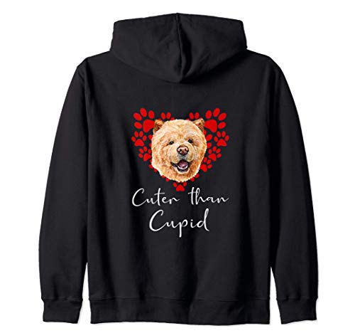 CHOW CHOW Cuter Than Cupip Perro Día San Valentín Sudadera con Capucha