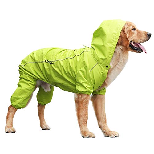 Chubasqueros Para Perros Impermeable Grande Para Perros Ropa De Golden Retriever Con Capucha Disfraces De Abrigo De Lluvia Para Perros Grandes Y Medianos Mono Impermeable Para Labrador-Green_Xl