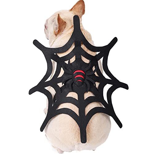 Cigovd Disfraz de Mascota Spider Web Cat Dog Halloween Christmas Dress Up Disfraz de Fiesta de utilería