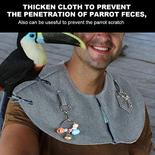 Cikonielf Protector de Hombro Parrots Chal antiarañazos Capa Chal de Almohadilla Parrots Evite rasguños y heces para Entrenar a los Loros para pararse en el Hombro