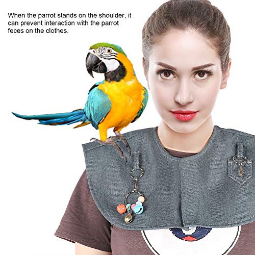 Cikonielf Protector de Hombro Parrots Chal antiarañazos Capa Chal de Almohadilla Parrots Evite rasguños y heces para Entrenar a los Loros para pararse en el Hombro