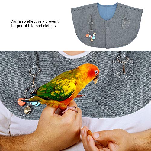 Cikonielf Protector de Hombro Parrots Chal antiarañazos Capa Chal de Almohadilla Parrots Evite rasguños y heces para Entrenar a los Loros para pararse en el Hombro