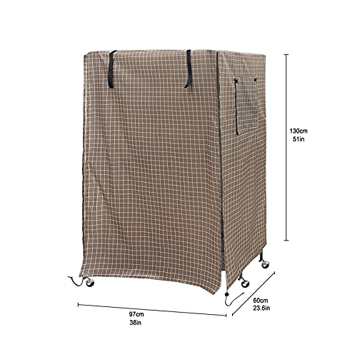 Clenp unda de Jaula de Loro de pájaro, Cubierta Impermeable/a Prueba de Viento/ventilación de Tela Oxford de Tela Grande para Jaula de Loro Buena Noche con Cinta de sujeción 90cm * 60cm * 130cm, a