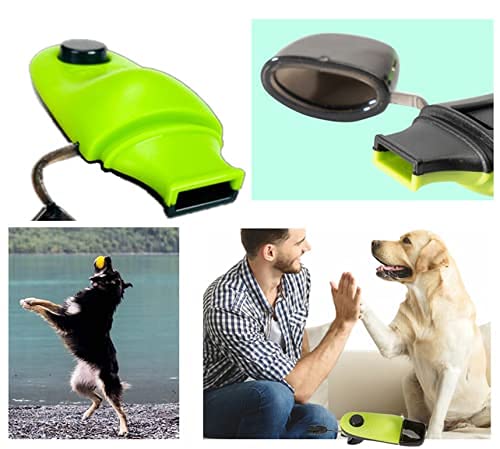 Clicker Para Adiestramiento Perro,2 En 1 – Adiestramiento Para Perros Con Silbato,Clicker Para Adiestramiento de Perros, Gatos Y PequeñOs Animales.