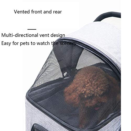 Cochecito Plegable Mascotas, Rotación De 360 ​​° Rueda Delantera Pet Pet Stroller For Perros Pequeños De Tamaño Mediano Gatos Silla De Paseo For Perros Discapacitados Reduce La Ansiedad