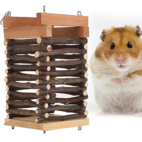 Cocosity Pesebre alimentador Suministros para Animales pequeños Pesebre de Paja para Mascotas, Estante de heno de Madera, Duradero para Conejo, Chinchilla, marmota, Conejillo de Indias