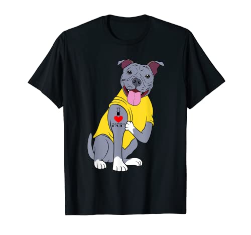 Colección «I Love Mom Mamá Día de la Madre» Pitbull Dog Camiseta