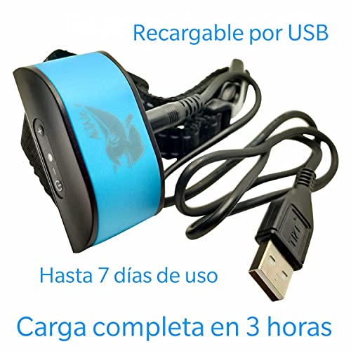 Collar Antiladridos Sonido + Vibración para Perros de Todos los tamaños. Ajuste de Sensibilidad de 7 Niveles. Recargable por USB. Resistente Lluvia y Salpicaduras. Nodos escamotados y Redondeados.