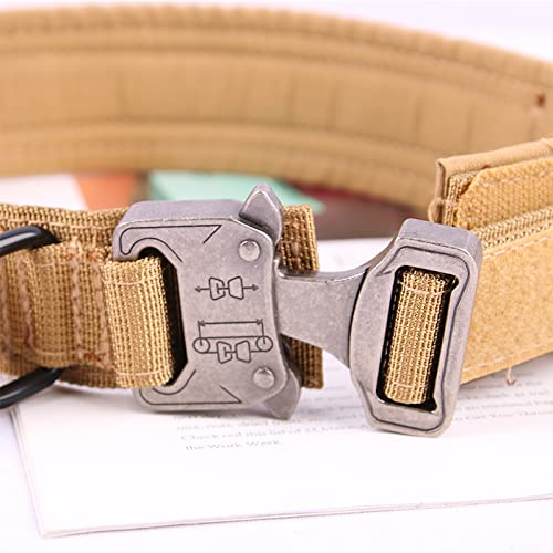 Collar De Perro Collar Táctico Para Perro, Duradero, Ajustable, De Nailon, Para Entrenamiento Al Aire Libre, Para Perros Medianos Y Grandes, Etiqueta Personalizada, Accesorios Militares Para Mascotas