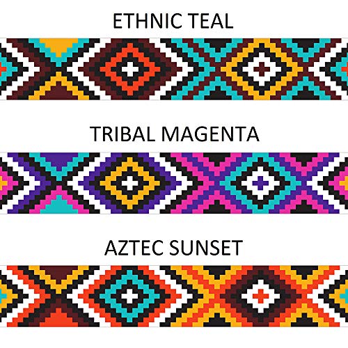 CollarDirect Collar de Perro Azteca Ajustable de Nailon con patrón Tribal geométrico para Perros pequeños, medianos y Grandes