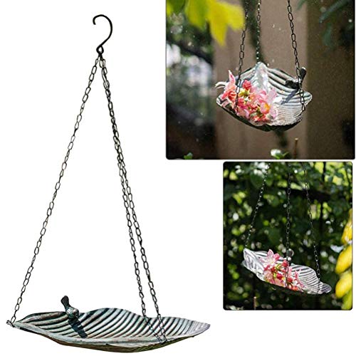 Comedero Exterior para Pájaros Pájaro Waterer Pájaro Alimentador Alimentador Forma En Forma Estante Colgante Hierro Bandeja Jardín Decoración Al Aire Libre Perro Personal Pascua Herramientas Accesorio