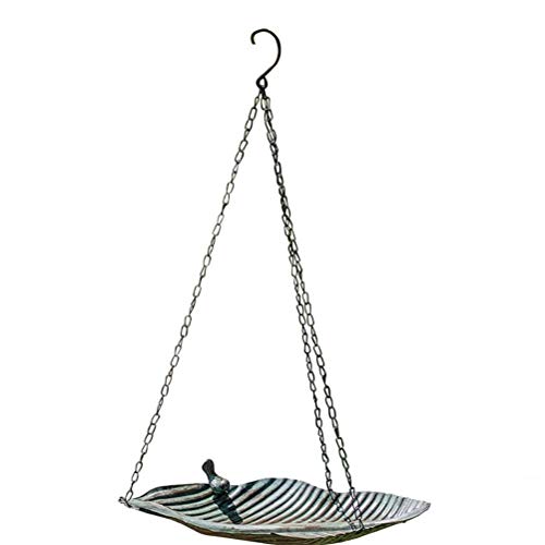 Comedero Exterior para Pájaros Pájaro Waterer Pájaro Alimentador Alimentador Forma En Forma Estante Colgante Hierro Bandeja Jardín Decoración Al Aire Libre Perro Personal Pascua Herramientas Accesorio