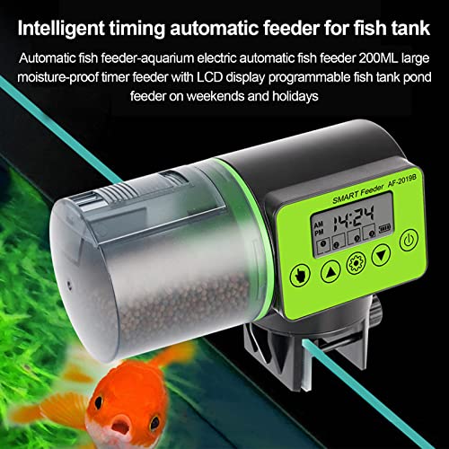 Comida automática para acuario, alimentador automático para peces, temporizador para acuario, tanque de peces, tortuga, con pantalla LCD, alimentación automática para fines de semana o días festivos