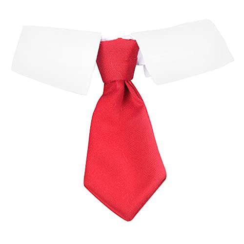 Corbata formal para perros y gatos, disfraz para mascotas, esmoquin, pajarita, peque?o, mediano, gato, cachorro, traje ajustable, corbatas de aseo, rojo L