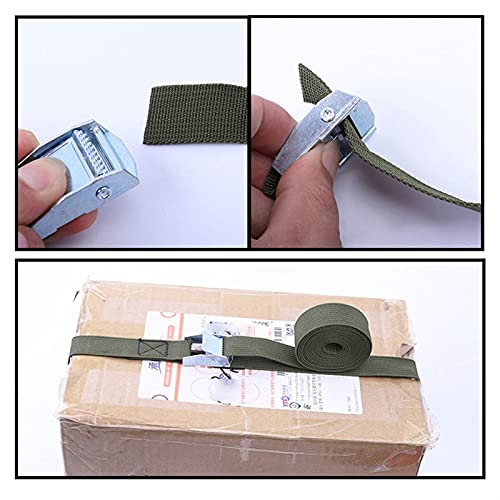 Correa de amarre pesada 1M / 2M / 3M / 4M / 5M Hebilla negra correas de carga correas para la bicicleta de motocicleta de automóviles con hebilla de metal cuerda de remolque fuerte correa de trinquete