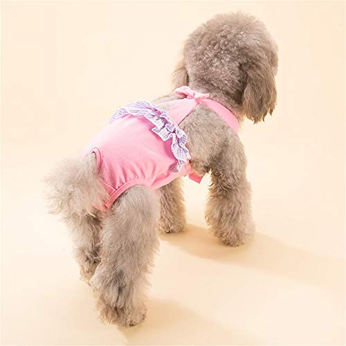 Correa Lazo Perro Mujer Perro fisiológico Pantalones menstruales Pantalones de seguridad de peluche Perro Anti-acoso Anti-infección Ropa interior Suministros for mascotas ( Color : Yellow , Size : L )