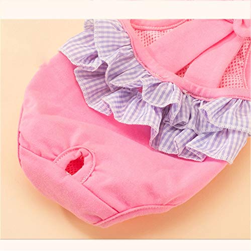 Correa Lazo Perro Mujer Perro fisiológico Pantalones menstruales Pantalones de seguridad de peluche Perro Anti-acoso Anti-infección Ropa interior Suministros for mascotas ( Color : Yellow , Size : L )