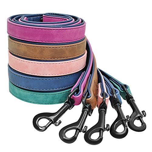 Correa para Cachorros para Perros Grandes Pastor Perro Pastor Spaniel Alemán Doberman Mantequilla Samoyedo Correa-Pink Leash_120x1.7cm. Correa Perro Coche Arnés Perro Mediano Arnés Antitirones Perro