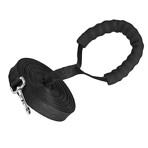 Correas de entrenamiento para perros, correa de nailon larga para perro de entrenamiento, línea larga para entrenamiento de seguimiento de perros, con cómodo asa acolchada (6 m)